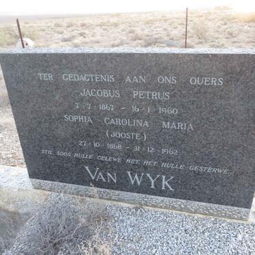 WYK Jacobus Petrus, van 1867-1960 & Sophia Carolina Maria JOOSTE 1868-1962