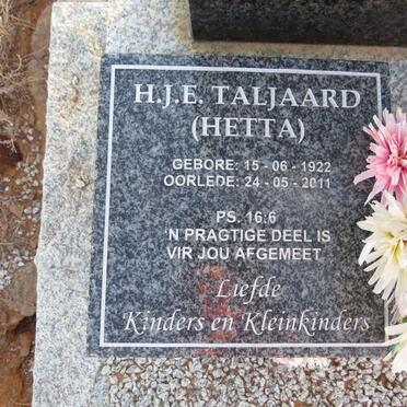 TALJAARD Jannie 1916-1970 & H.J.E. 1922-2011 _2
