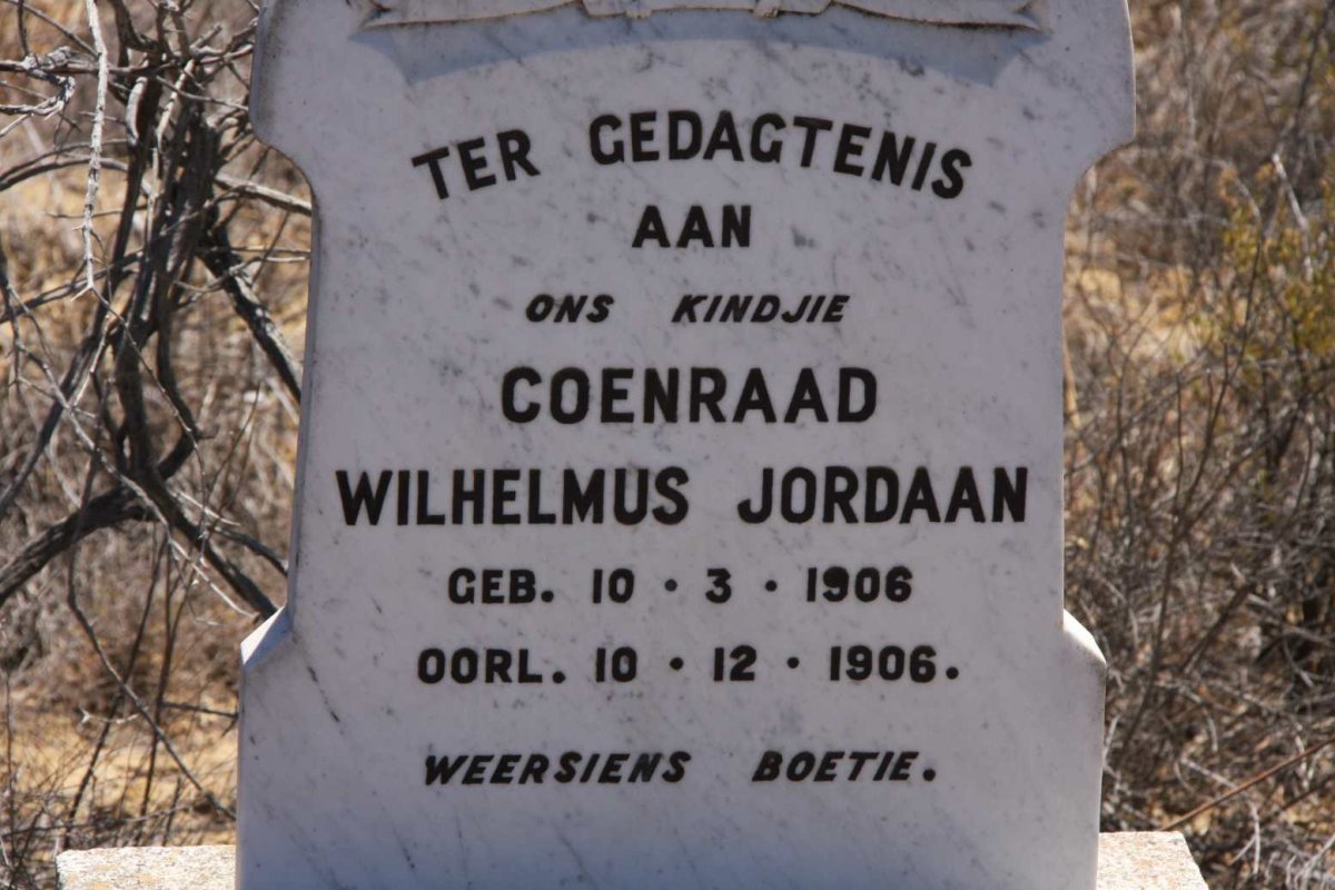 JORDAAN Coenraad Wilhelmus 1906-1906