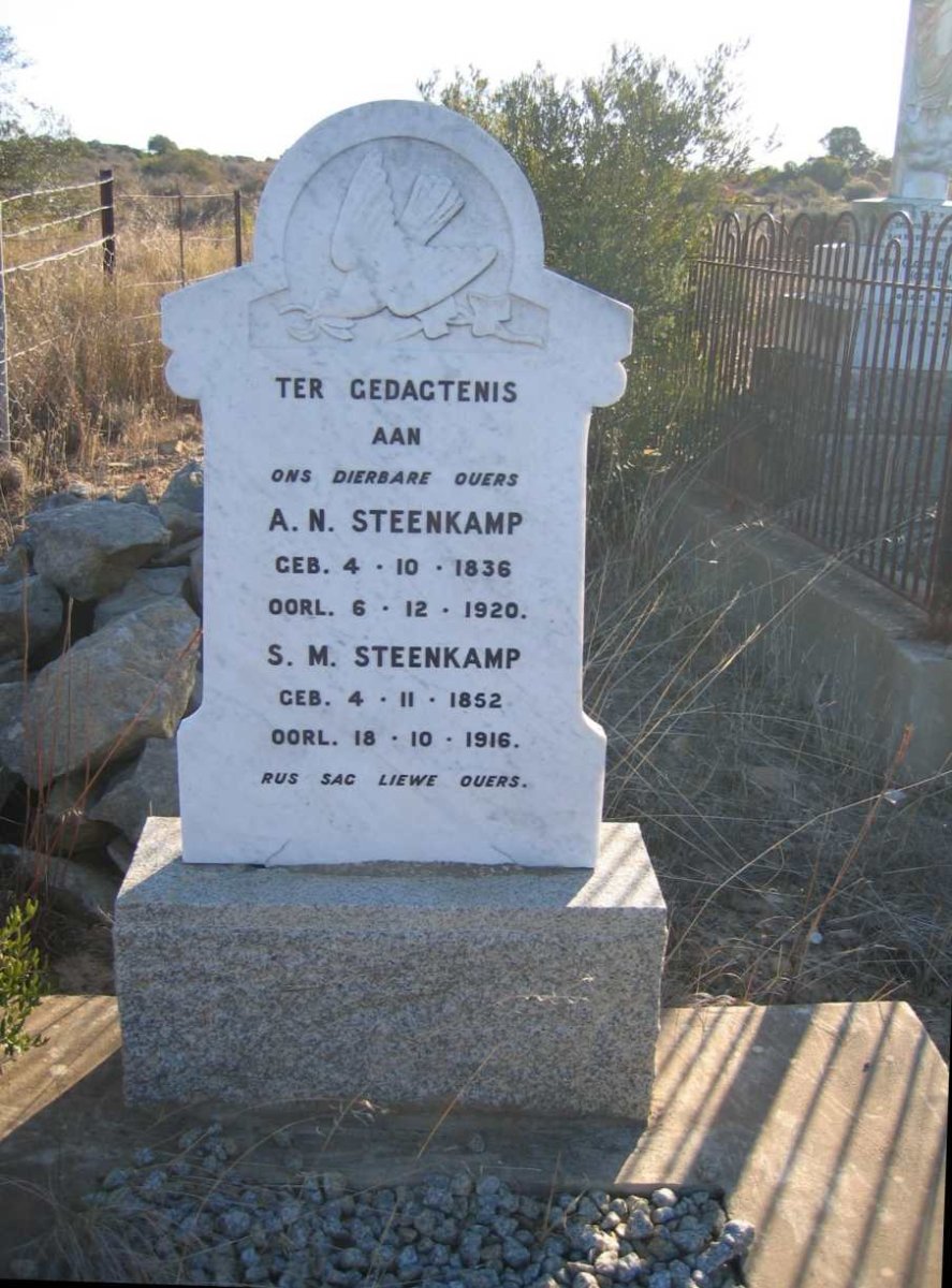 STEENKAMP A.N. 1836-1920 & S.M. 1852-1916