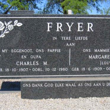 FRYER Charles M. 1907-1980 &amp; Margaretha H. LOUW 1909-1989
