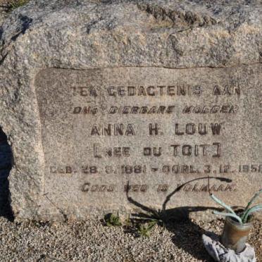 LOUW Anna H. nee DU TOIT 1881-1958