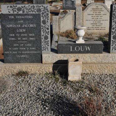 LOUW Adriaan Jacobus 1901-1960 &amp; Johanna Catharina LOUW 1899-1971