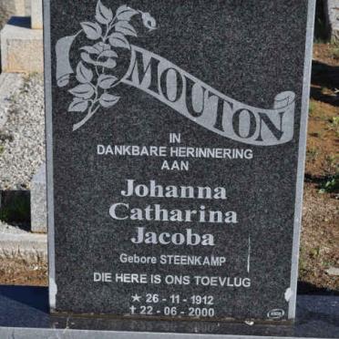MOUTON Johanna Catharina Jacoba nee STEENKAMP 1912-2000