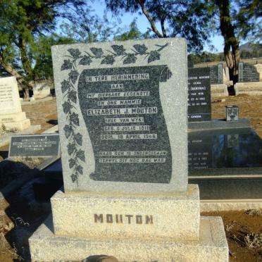 MOUTON Elizabeth J. nee VAN WYK 1911-1946