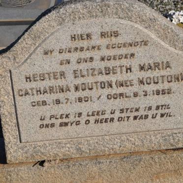 MOUTON Hester Elizabeth Maria Catharina nee MOUTON 1901-1952
