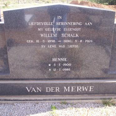 MERWE Willem Schalk, van der 1898-1969 :: VAN DER MERWE Hennie 1900-1985