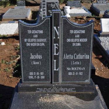 NEL Jacobus 1921-2000 &amp; Aletta Catharina BOLTMAN 1923-