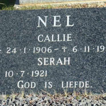 NEL Callie 1906-1987 &amp; Serah 1921-