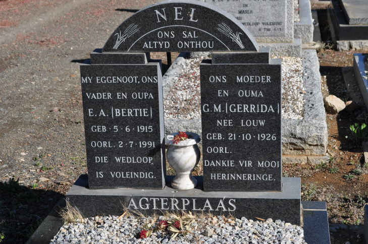 NEL E.A. 1915-1991 & G.M. LOUW 1926-