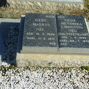 NEL Gert Mathys 1888-1971 &amp; Gesie Hendrika Christina STEENKAMP 1896-1970