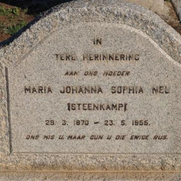 NEL Maria Johanna Sophia nee STEENKAMP 1870-1955