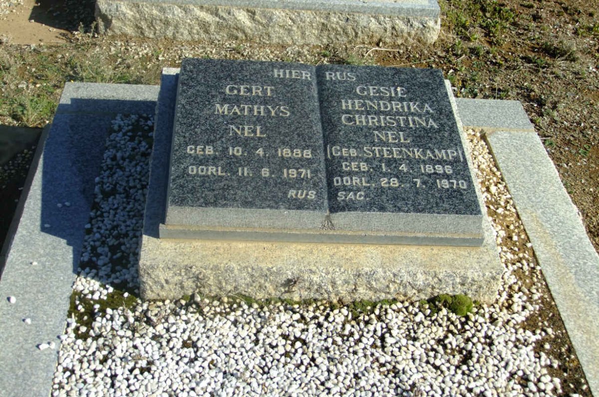NEL Gert Mathys 1888-1971 & Gesie Hendrika Christina STEENKAMP 1896-1970