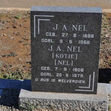 NEL J.A. 1896-1968 &amp; J.A. NEL nee NEL 1906-1979