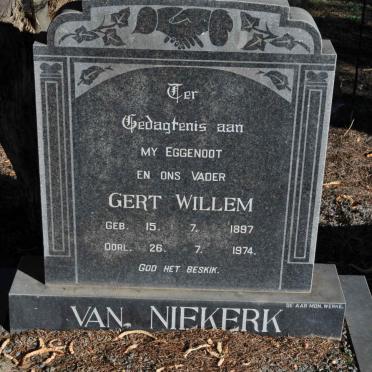 NIEKERK Gert Willem, van 1897-1974
