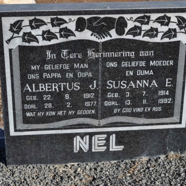 NEL Albertus J. 1912-1977 &amp; Susanna E. 1914-1992