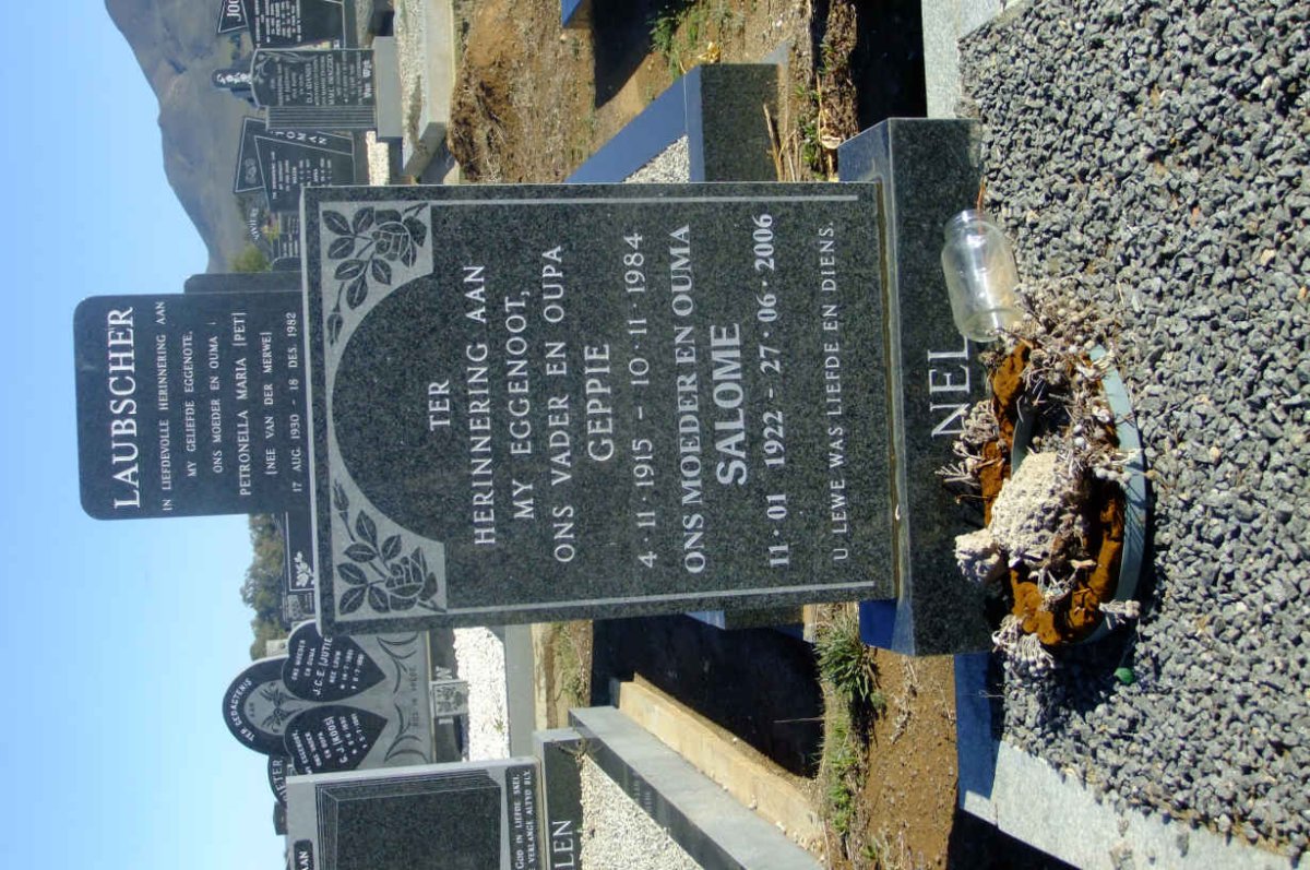 NEL Geppie 1915-1984 & Salome 1922-2006