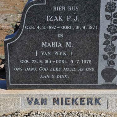 NIEKERK Izak P.J., van 1897-1971 &amp; Maria M. VAN WYK 1911-1976