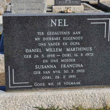 NEL Daniel Willem Marthinus 1898-1972 &amp; Susanna Francina VAN WYK 1903-1991
