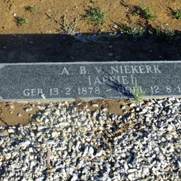 NIEKERK A.B., van 1878-1963