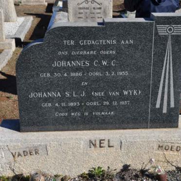 NEL Johannes C.W.C. 1886-1955 &amp; Johanna S.L.J. VAN WYK 1893-1957