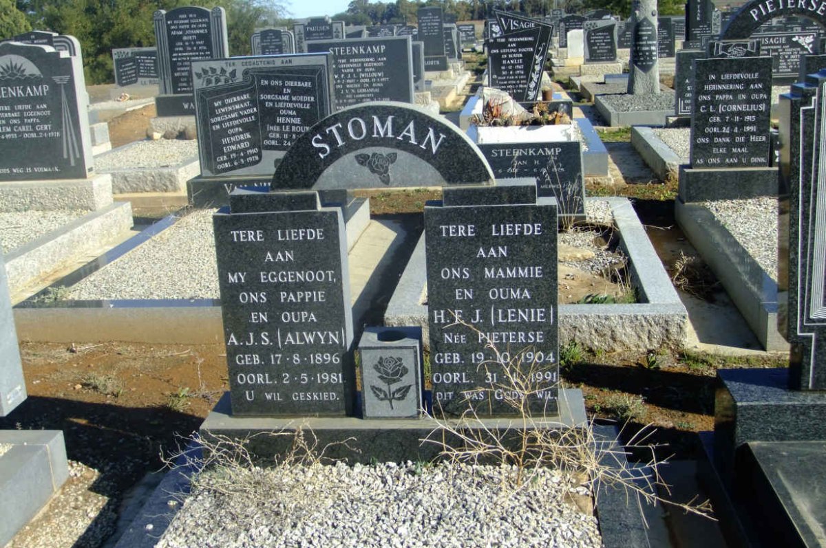 STOMAN A.J.S. 1896-1981 & H.E.J. PIETERSE 1904-1991