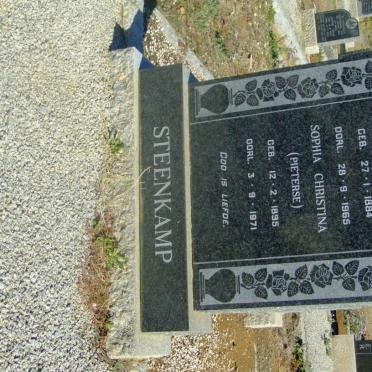 STEENKAMP Carel Gert 1884-1965 &amp; Sophia Christina PIETERSE 1895-1971