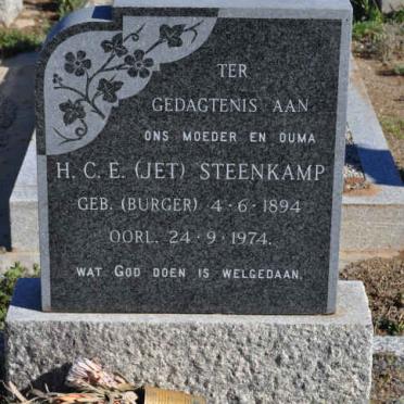 STEENKAMP H.C.E. nee BURGER 1894-1974