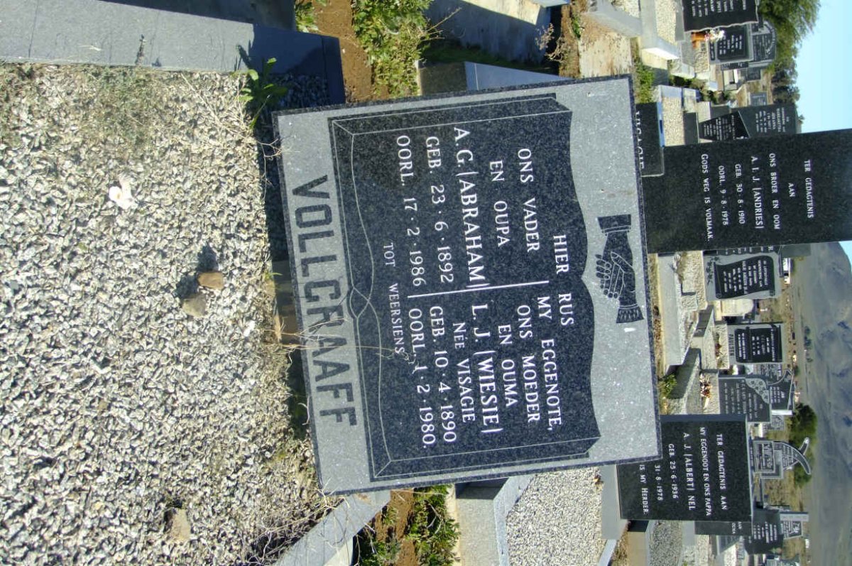 VOLLGRAAFF Abraham G. 1892-1986 & L.J. VISAGIE 1890-1980
