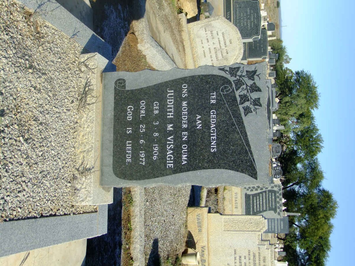 VISAGIE Judith M. 1906-1977