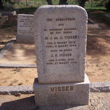 VISSER M.J. de K. 1875-1940, VISSER  J.H. 1902-1940