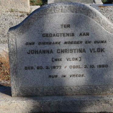 VLOK Johanna Christina nee VLOK 1877-1960