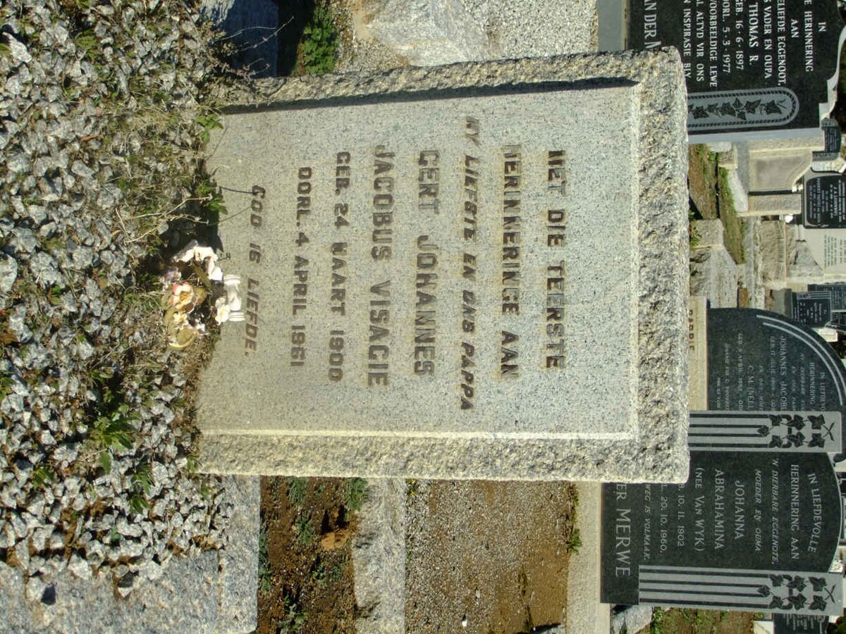 VISAGIE Gert Johannes Jacobus 1900-1961