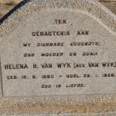 WYK Helena H., van nee VAN WYK 1880-1958