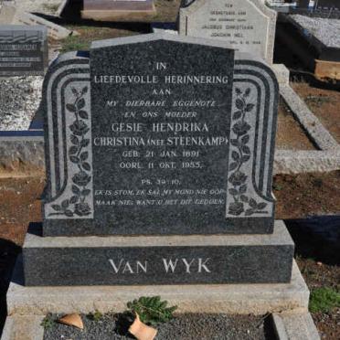 WYK Gesie Hendrika Christina, van nee STEENKAMP 1891-1955