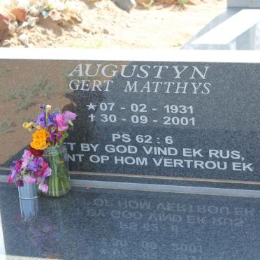 AUGUSTYN Gert Matthys 1931-2001