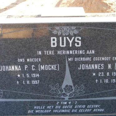 BUYS Johannes N. 1913-1981 &amp; Johanna P.C. MOCKE 1914-1997