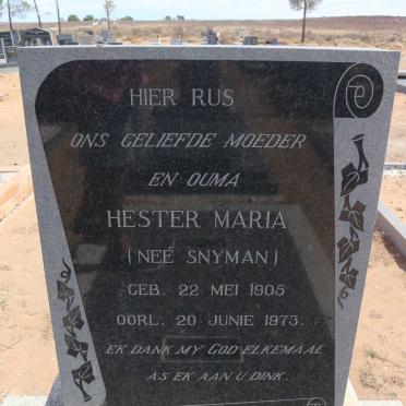 BORMAN Hester Maria nee SNYMAN 1905-1973