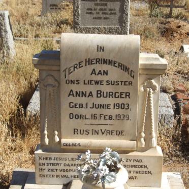 BURGER Anna 1903-1939