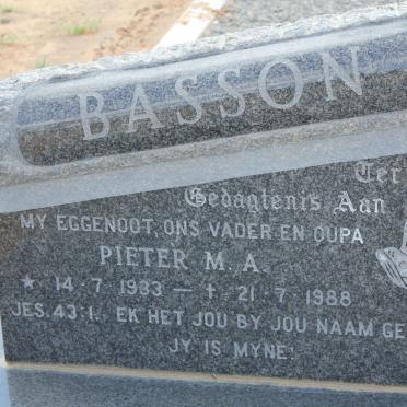 BASSON Pieter M.A. 1933-1988