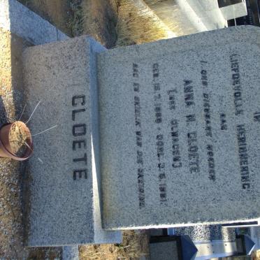 CLOETE Anna M. nee OLWAGEN 1866-1961