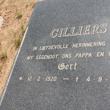 CILLIERS Gert 1920-1990