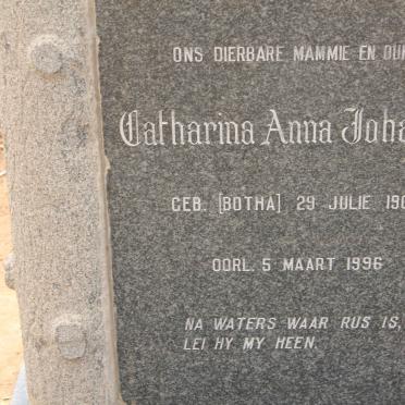 CLOETE Catharina Anna Johanna nee BOTHA 1908-1996