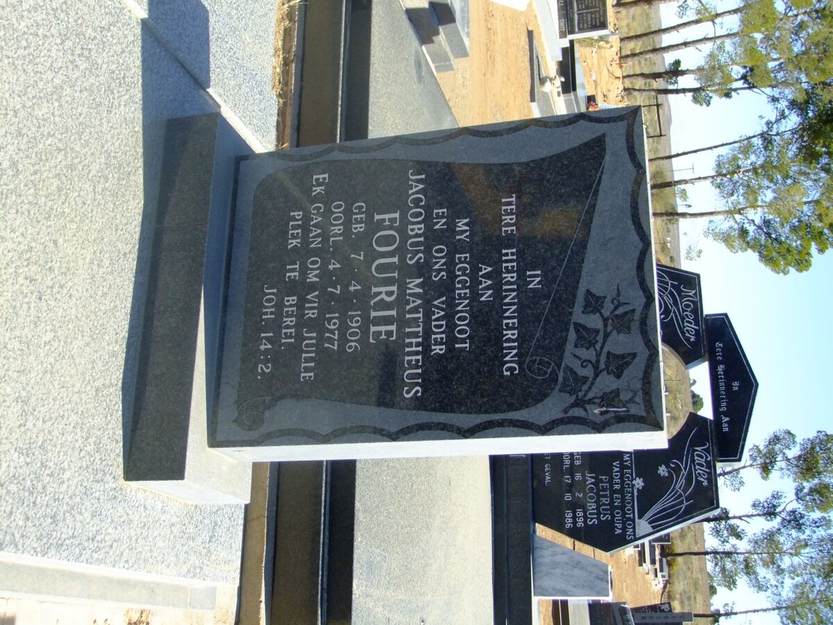 FOURIE Jacobus Mattheus 1906-1977