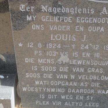 HEYMAN Louis J. 1924-1985 &amp; Aletta G.C. ROSSOUW 1928-