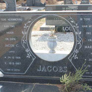 JACOBS Jacob C. 1906-1997 &amp; Maria L.F. 1909-1990