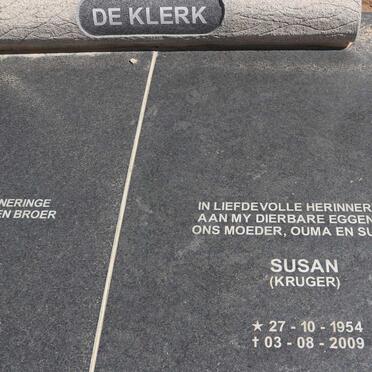 KLERK Lucas, de 1951- &amp; Susan KRUGER 1954-2009
