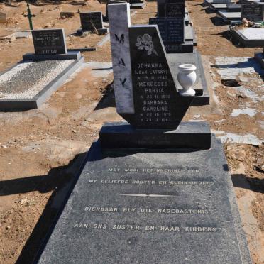 MAY Johanna nee LATSKY 1943-1983 :: MAY Mercedes Portia 1976-1983 :: MAY Barbara Caroline 1979-1983