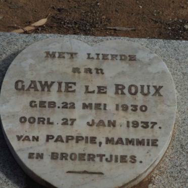 ROUX Gawie, le 1930-1937
