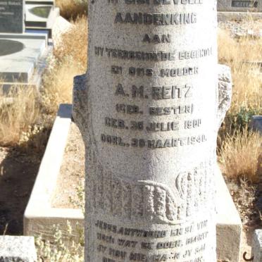 REITZ A.M. nee BESTER 1900-1940